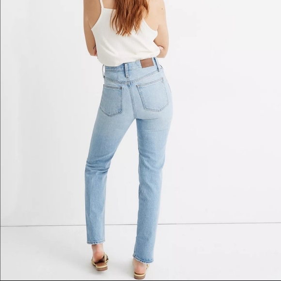 💙 EUC Madewell Brand Button Fly Full Length Classic Straight Non- Stretch Jean - Picture 4 of 16